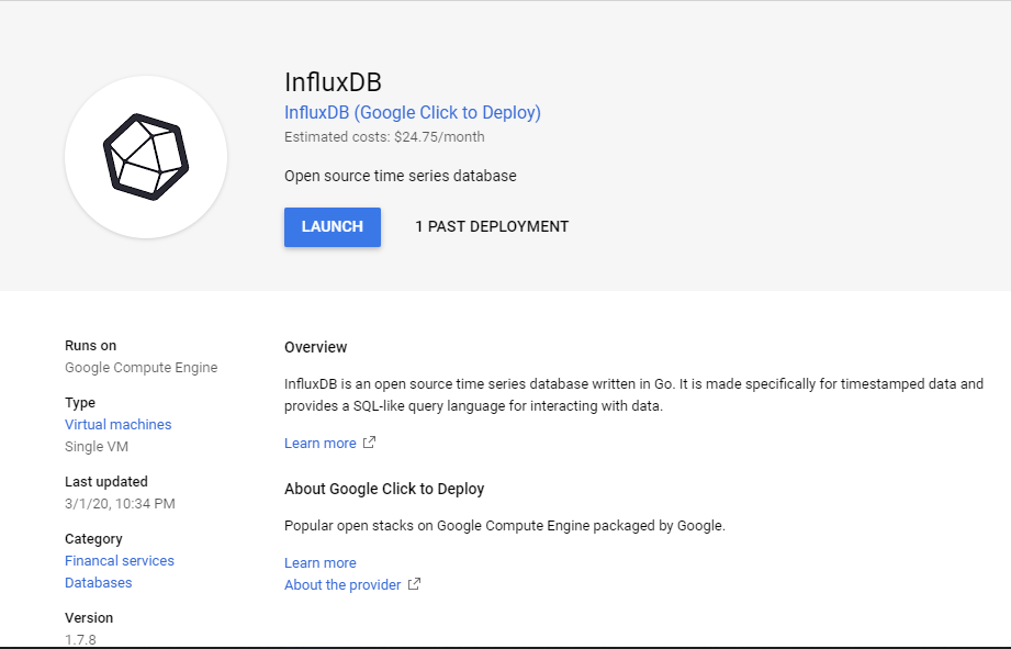 GCP InfluxDB Setup