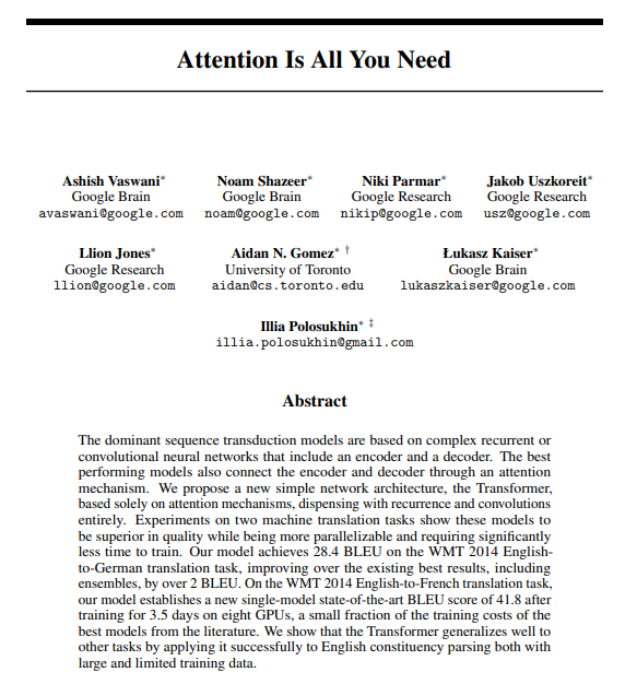 A figure from the Attention Is All You Need paper