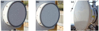 Wet Antenna Radomes with Water Droplets